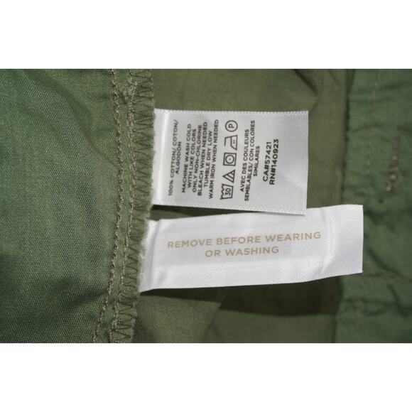 LOFT Plus Green Drawstring Utility Pants Size 20 Elastic Waist Cropped Cotton - Picture 7 of 7
